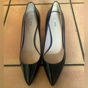 Miu Miu Black Patent Leather Pumps